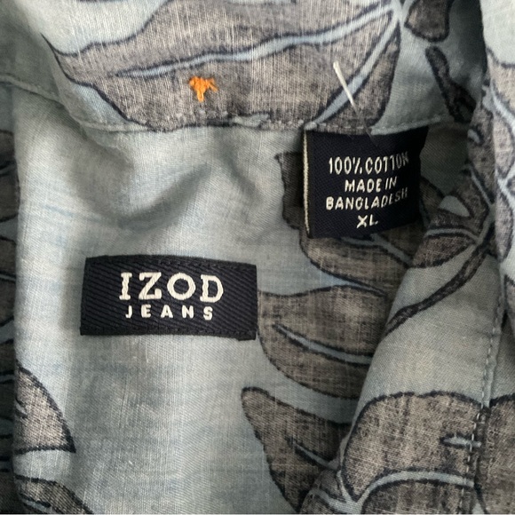Izod  Hawaiian button down casual shirt size XL (C1) - Picture 4 of 4